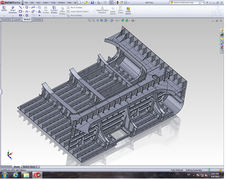 3D model is made by Napa steel software